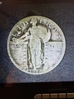 1928 P 25C Standing Liberty Quarter US SILVER Coin C4