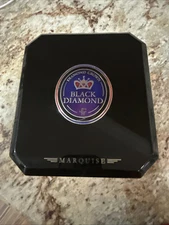 Diamond Crown Black Diamond MARQUISE Emerald Empty Wood Cigar Box 7" x 6" Clean