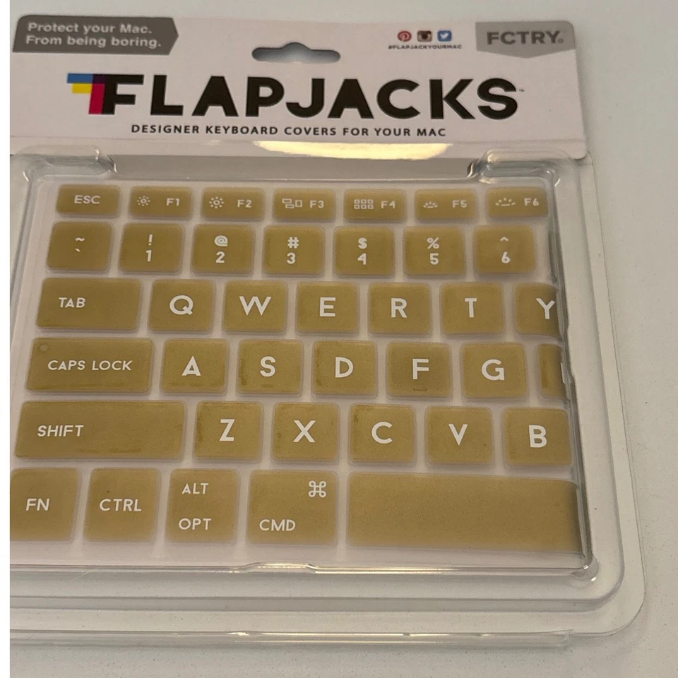 FCTRY Flapjacks Solid Gold Designer Keyboard Cover for MacBook Pro Air - Image 4 of 4