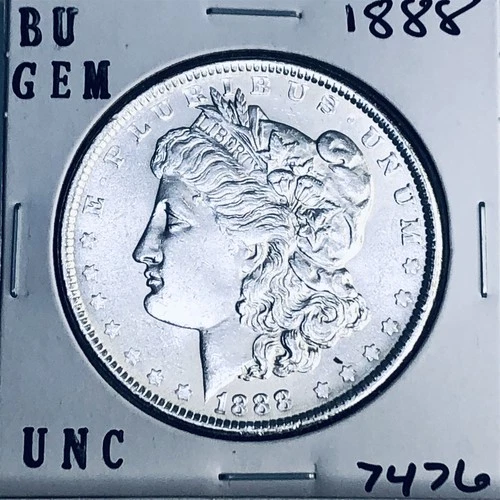 1888 BU GEM MORGAN SILVER DOLLAR UNC MS+++ U.S. MINT RARE COIN 7476