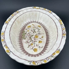Vintage Copeland Spode Buttercup 10" Oval Serving Veggie Bowl Yellow Flowers