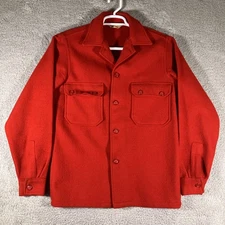 VTG Boy Scouts of America BSA Official Wool Jac-Shirt Jacket Size 20 Red 60s 70s