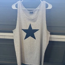 VTG Mr. Zogs Sex Wax Tank top Men's XL Grey Surf Beach Star Graphic Y2K