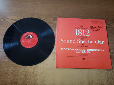 AUTOGRAPHED 1950s VG+ MORTON GOULD 1812 Overture Stereo Spectacular LP33