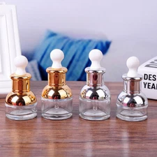 5X Travel Empty Glass Dropper Bottle Attar Oil Dispenser Container Transparent
