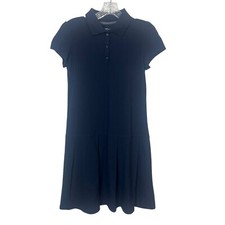 Cat  Jack Stretch Polo Dress Girls School Uniform Navy Blue Size XL New