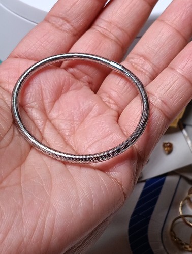 18K WEISSGOLD Mesh dehnbarer Armreif Armbänder verpfandbar gestempelt 750 NEU  - Bild 8 von 10