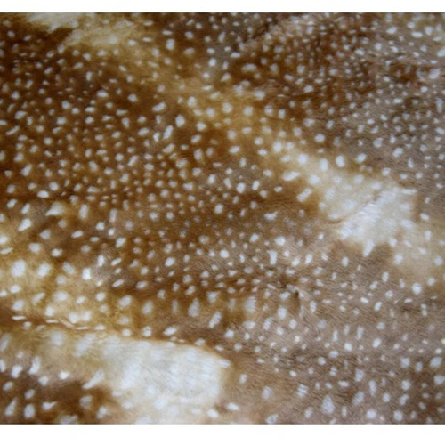 Faux Fur Sika Deer Dot Pattern Fabric Plush Fluffy Furry Craft Pad 45 50cm - Picture 2 of 17
