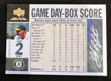 JOE BLANTON 2007 Upper Deck UD Black Game Day Gold Box Score AUTO #06/10