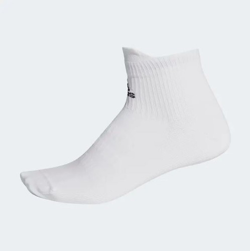 ADIDAS Men's White & Black Alphaskin Ankle Sock RRP £12 - Picture 2 of 2