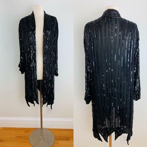 beaded duster jacket