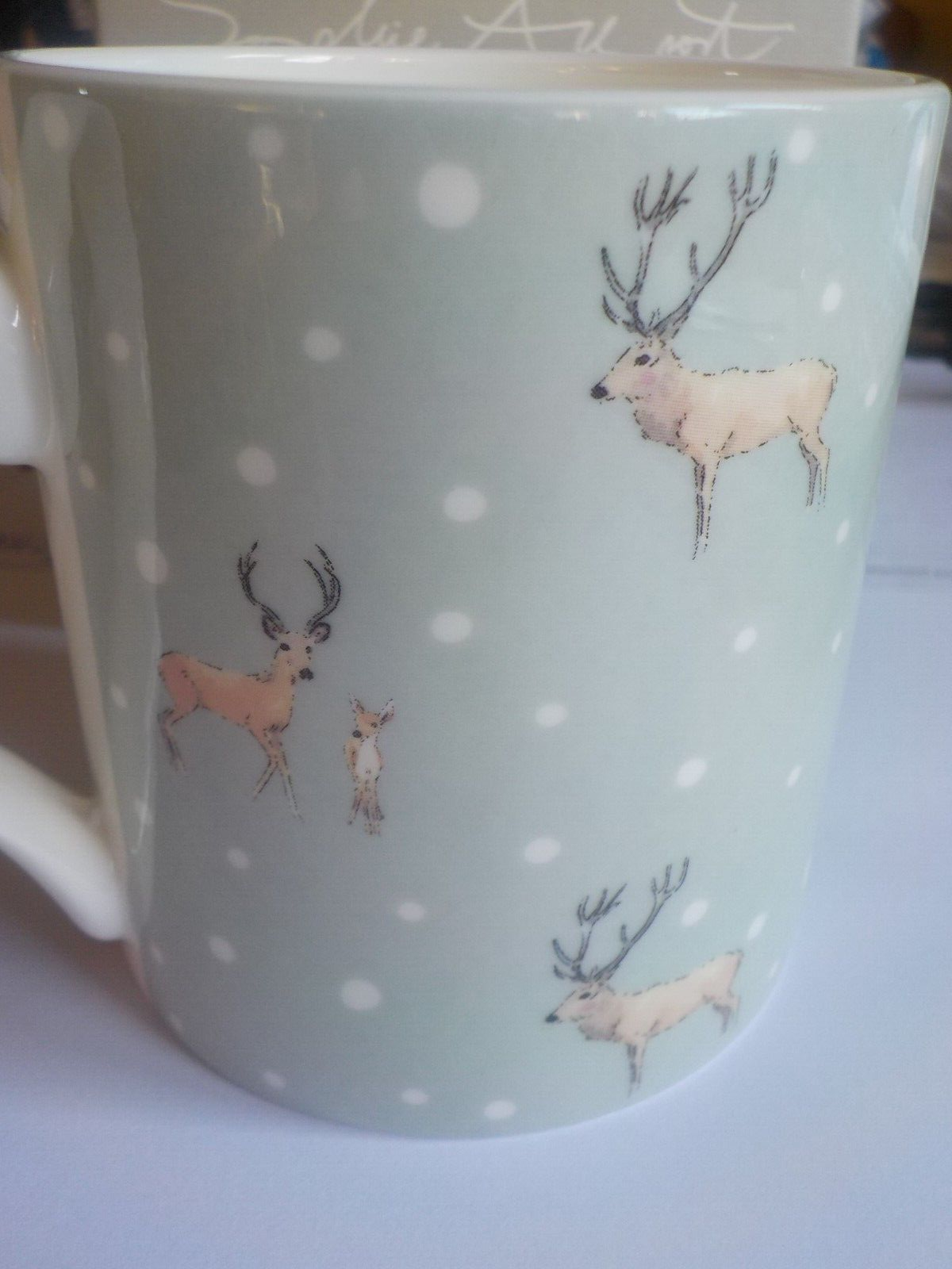 Sophie Allport Standard Size 'Stag Family' China Mug, BNWT, Gift Boxed