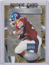 TERRELL DAVIS ROOKIE CARD Denver Broncos Playoff Football NFL RC