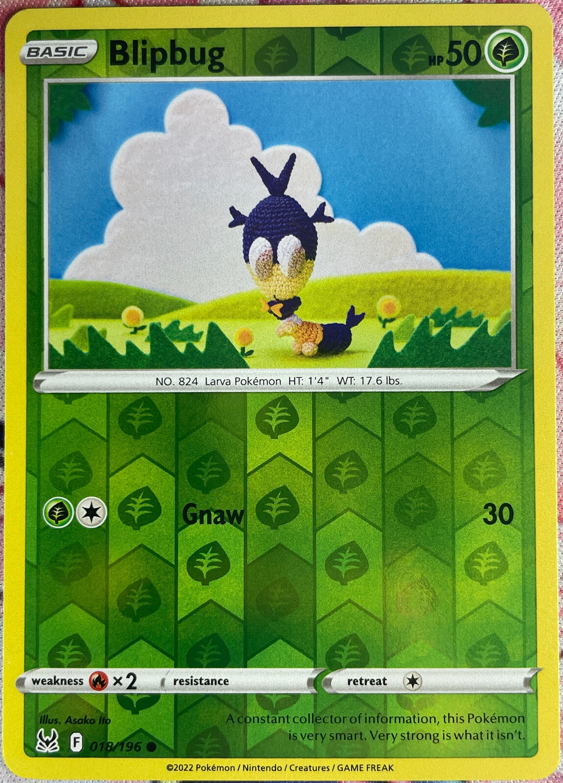 Blipbug Reverse Holo - 018/196 - Lost Origin Pokemon 2022