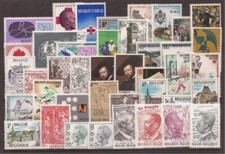 Belgium - Year set - 1977** - 43 stamps + 1 sheet - MNH -