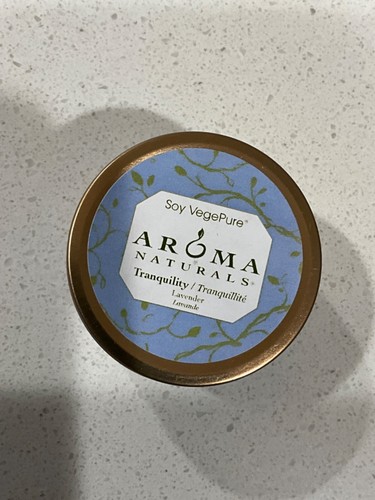 AROMA NATURALS Relaxing Aromatherapy Pillar Candle Lavender Tangerine NEW - Picture 4 of 4