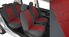Maßgefertigte, Sitzbezüge, Velours Stripes, TrueColorRot für Skoda Citigo 