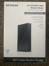 NETGEAR AC1750 C6300v2 Wi-Fi DOCSIS 3.0 Cable Modem Router Spectrum/Xfinity/Cox