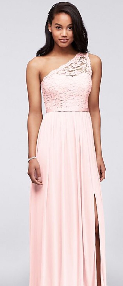David's Bridal Long One-Shoulder "Petal" Dress Bridesmaid. Size 4 | eBay David's Bridal Long One-Shoulder "Petal" Dress Bridesmaid. Size 4 | eBay