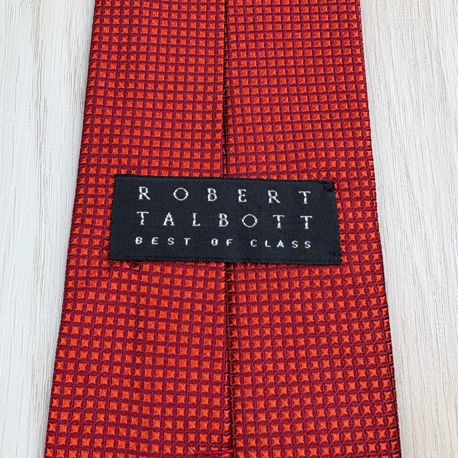 Robert Talbott Mens Red Square Printed Pointed Pu… - image 9
