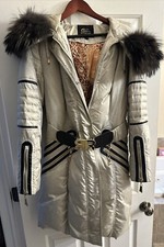 Royal Cat Luxury Down Coat Women With Real Fur Beige Size Xl