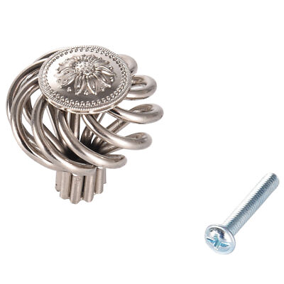 25 PCS Bird Cage Birdcage Flower Kitchen Cabinet Knobs Nickel 35MM 1 3/8 895SN