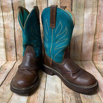 ARIAT Femme Probaby Bottes De Cowboy Western Cuir Véritable - Confort Et Style