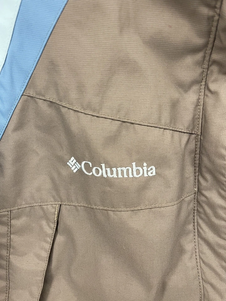 Columbia Niñas Abrigo Gris Juvenil 18/20 Nylon Con Capucha Impermeable Esquí Invierno Logo Foto 4 de 4