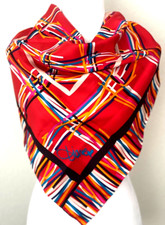 DIANE VON FURSTENBERG Geometric 34" Square Silk Scarf MADE IN ITALY