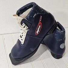 Vintage Alpina Blaze Nordic Norm Cross Country Ski Boots 38 US Sz 5.5 Mens Blue