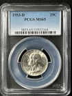 1953-D  25C Washington Quarter Dollar PCGS MS65  33933364