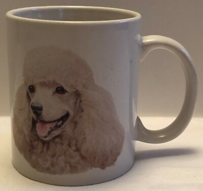 Poodle mug, Porcelain dog cup of white poodle, AKC poodle coffee cup | eBay