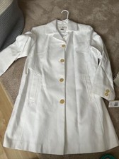 1 Madison Women’s Large 100 Cotton White/off White Dress Coat Jacket
