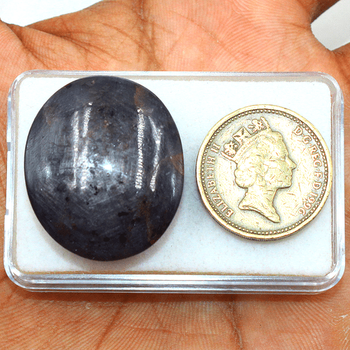 113 Cts Natural Star Ruby Top Quality 30.4mmx25.8mm Huge Oval Cabochon Gemstone - Picture 17 of 18