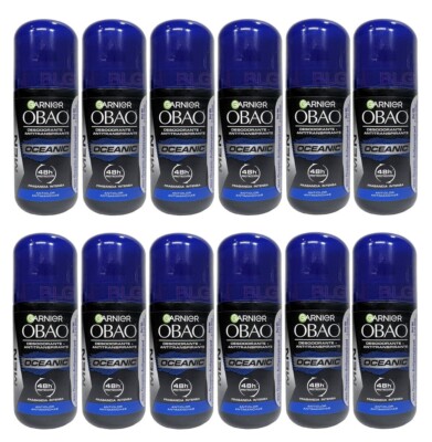 Garnier OBAO OCEANIC Deodorant Antiperspirant Roll-Ons 48Hour Deodorants 12-Pack