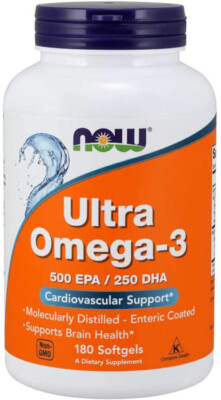 Now Foods Ultra Omega-3 500 EPA 250 DHA 180 Softgels