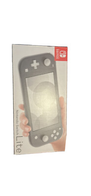 Nintendo Switch Lite Gray Handheld System with clear grip case