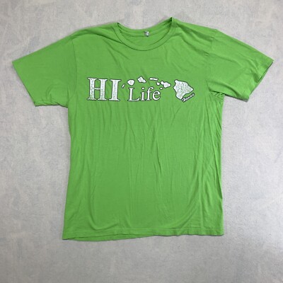 Hi Life Hawaii T Shirt Mens Medium Green Alstyle Apparel Cotton