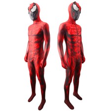 Red Carnage Venom Spider-Man Jumpsuit Spiderman Suit Costume Cosplay Halloween A