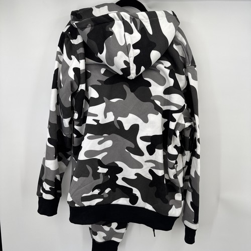 Set aus grauem Camouflage Hoodie und Hose, Größe 3XL — Outfit im Militärstil - Bild 6 von 16