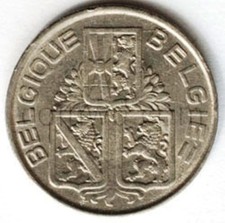 Belgium 1 franc 1939 French version Belgique - Belgie VF-XF (#3558)