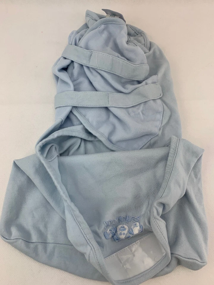 Cobertor Swaddle Sure recém-nascido Swaddle bebê azul estampa de cachorro  - Imagem 4 de 4