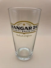 HANGAR 24 CRAFT BREWERY Pint Glass Beer Pub Bar Mancave Redlands California