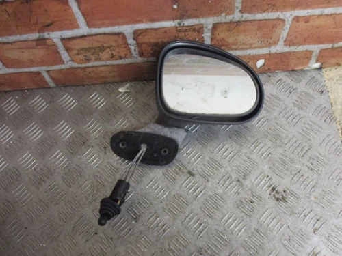 DAEWOO MATIZ KLYA 2002 OS DRIVER SIDE MANUAL DOOR WING MIRROR BLACK PLASTIC