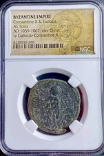 Ancient Jesus Christ NGC Byzantine Empire Constantine X Eudocia Coin 1059-1067AD