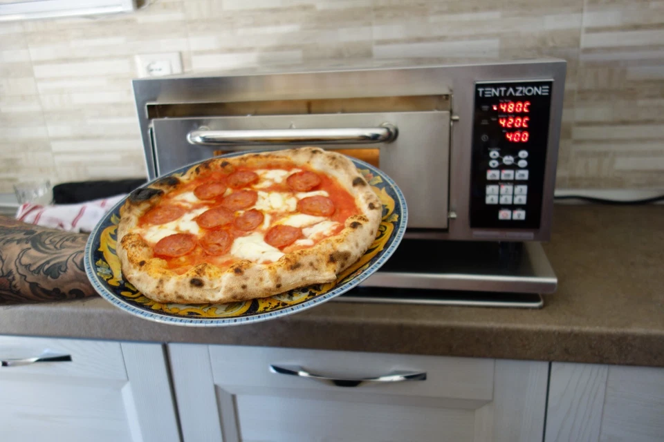 Forno per pizza elettrico Tentazione MAX GT4 Digitale 3000w 500c grande41.5x41.5 - Bild 2 von 4