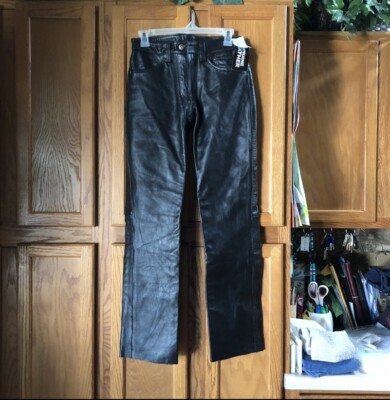 Women s X-Element Advanced Motorcycle Genuine Leather Pants Raw Hem Size 6