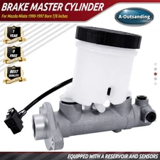 Brake Master Cylinder w/ Reservoir & Sensor Fit Mazda Miata 1990-1997 Bore 7/8In
