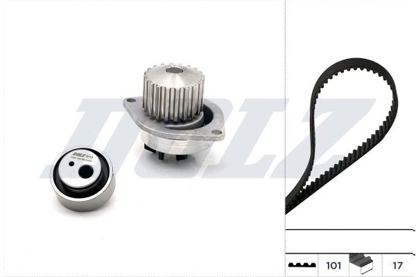 Dolz Wasserpumpe + Zahnriemensatz KD028 FüR Audi CitroËN Passend FüR Fiat-image