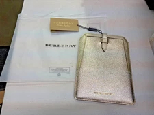 Burberry - Metallic Gold Calfskin iPad Mini Sleeve